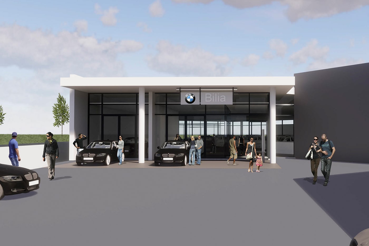 Bilia Follo. Illustrasjon.